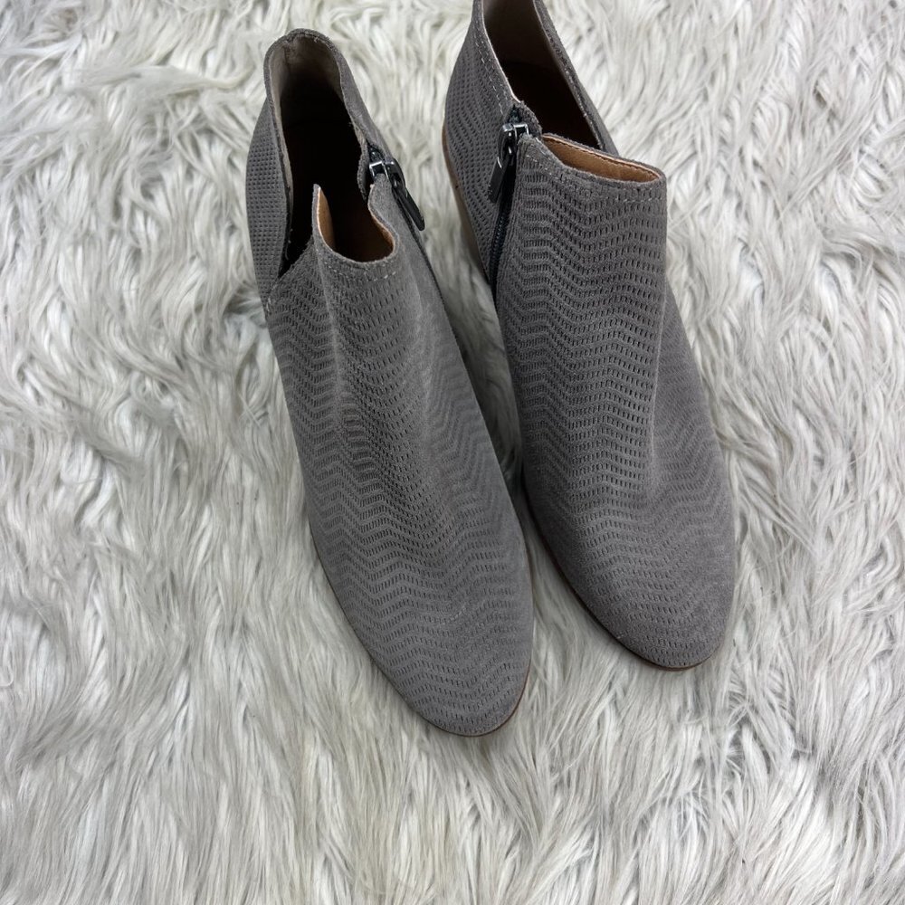 Lucky Brand Women's Gray Suede Pickla Booties - Picture 3 of 9